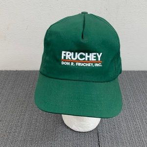 Vintage Fruchey Snapback Hat Mens OSFA Green Baseball Cap P Caps Made in USA